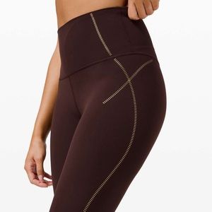 High-Waisted Brown Leggings